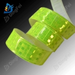 Reflective PVC Cloth Tapes - Checkered Fluorescent Yellow Reflective Tape For Clothing